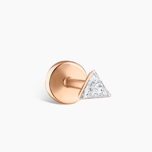 Maria Tash invisible set triangle diamond threaded stud earring